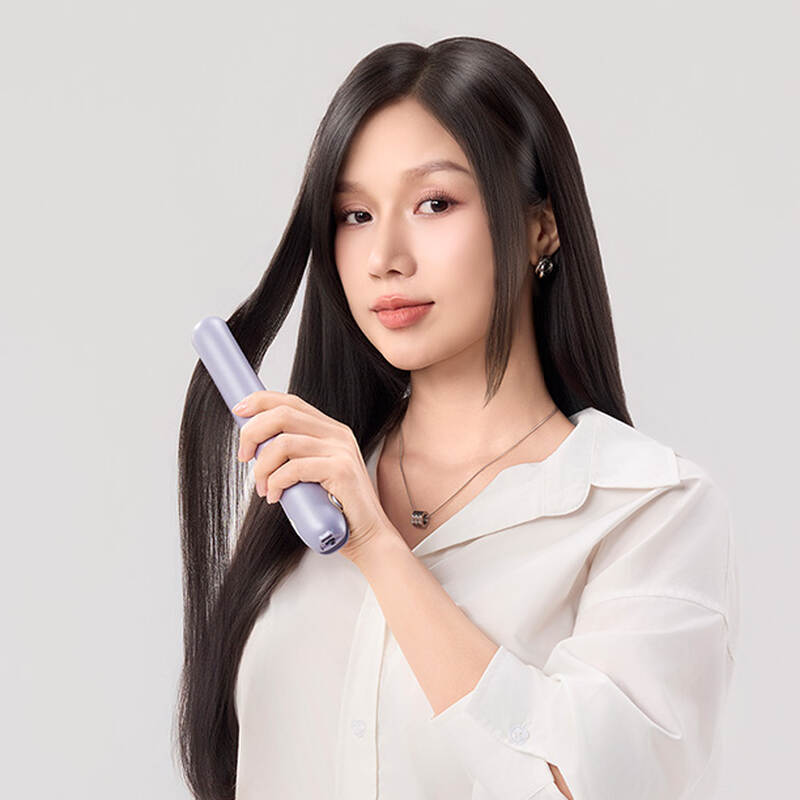 LocknLock Cordless Hair Straightener ENA224PUP – Purple, Ceramic-coated plates, Compact design, 2 temperature settings, , large image number null